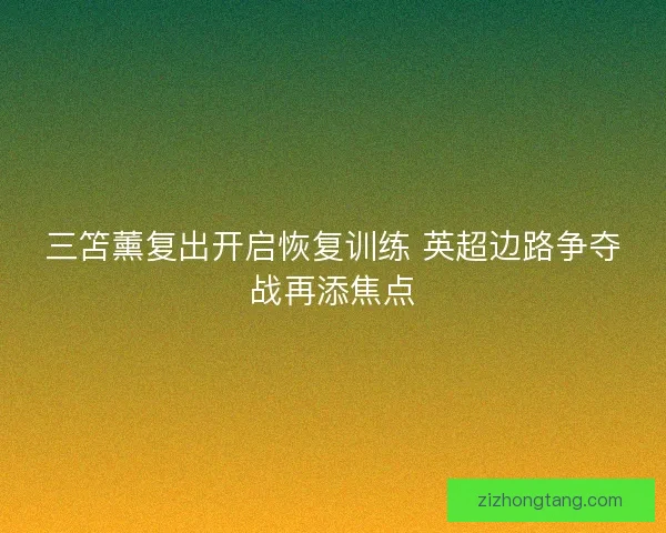 三笘薰复出开启恢复训练 英超边路争夺战再添焦点